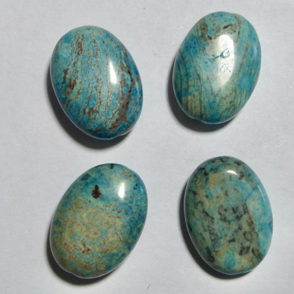 Turquoise Brown Jasper 13x18mm Puffy Oval Gemstone Beads  (1)
