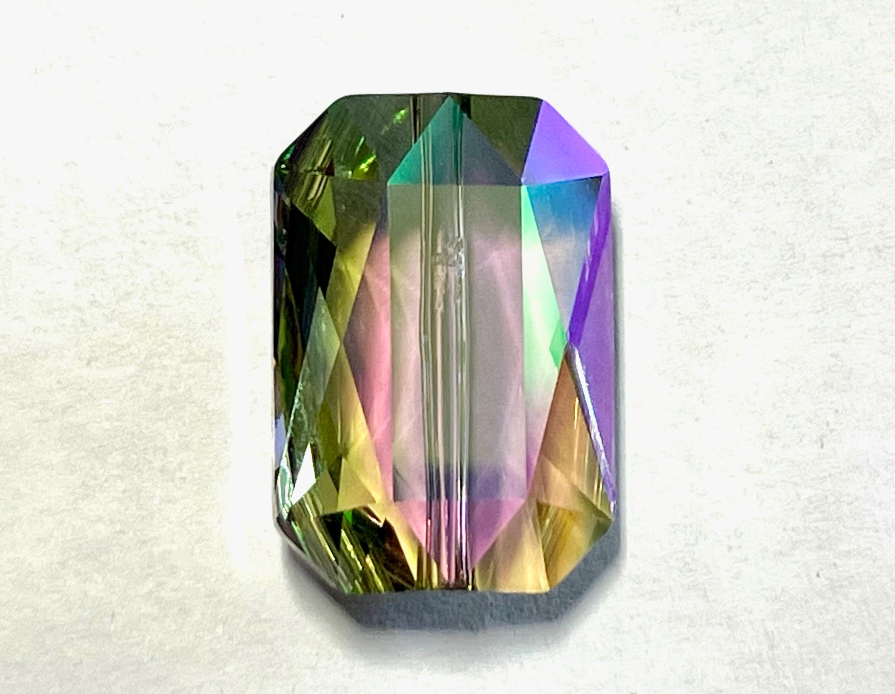 Vintage Swarovski 18x12.5mm Emerald Cut Rectangle Crystal Paradise