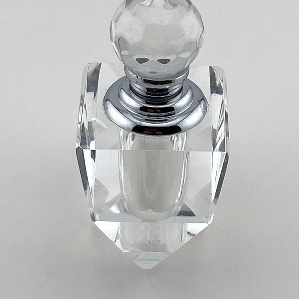 Decorative Vintage Cut Glass Perfume Bottle with Stopper