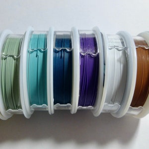 Soft Flex Beading Wire Medium in Green, Blue, Purple, Brown, White - 10'