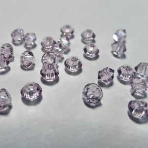 3mm Swarovski Light Amethyst Faceted Crystal Bicone Beads (24)