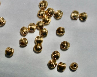 2mm 14k Gold Filled Spacer Corrugated Round Metal Beads (10)