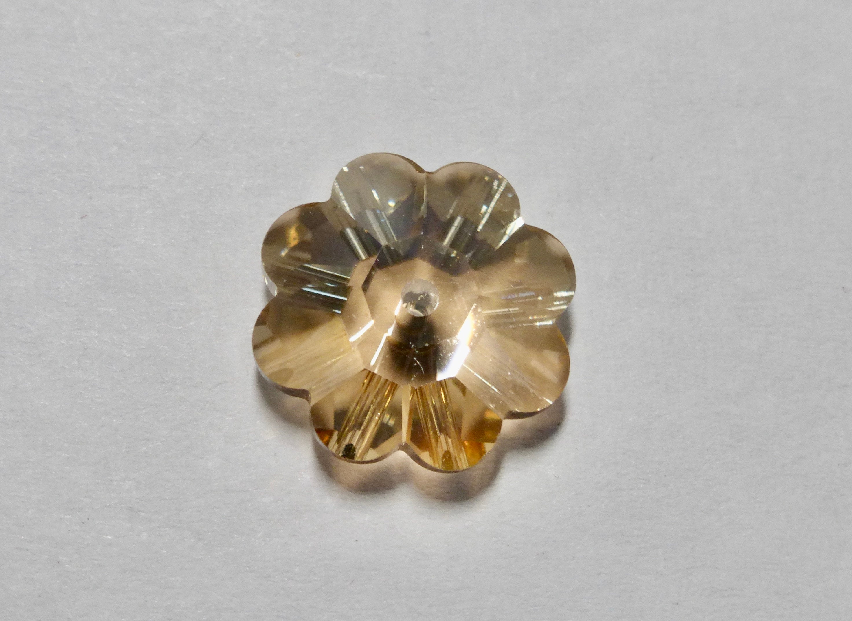 Swarovski Light Colorado Topaz Crystal Margarita Beads 12mm