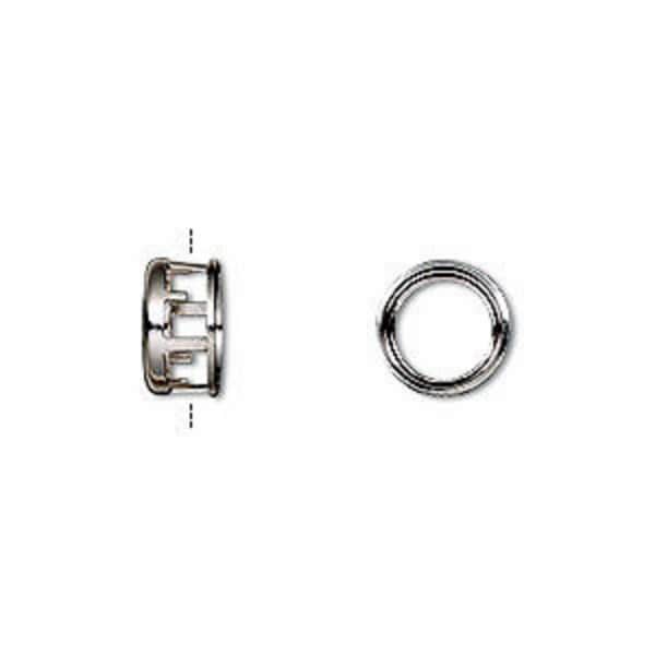 Sterling Silver 4 Prong Slide Bezel Setting for a Round 8mm Stone (1)