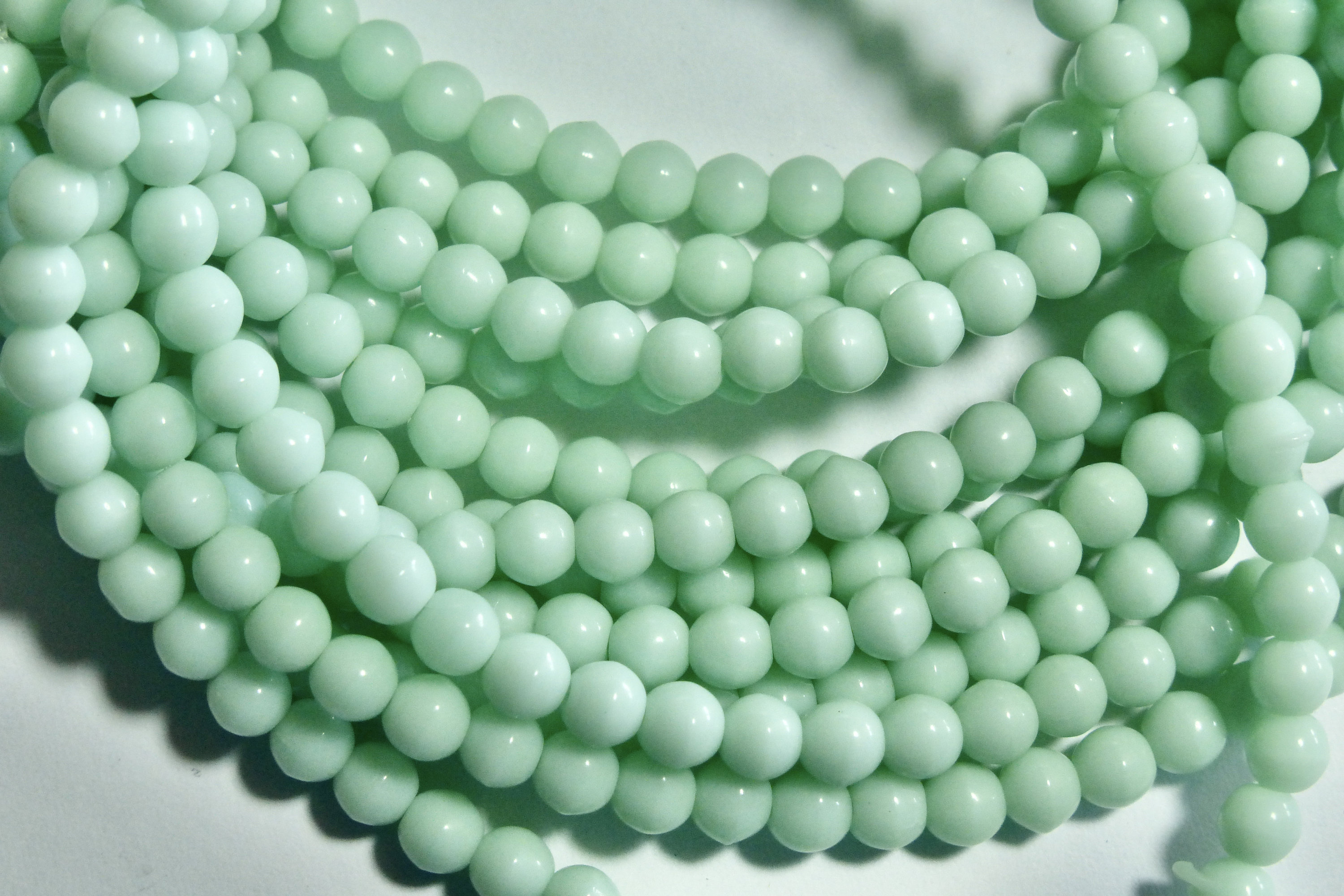 800PK Small Shades of Green Hair Beads