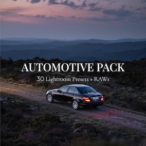 30 Automotive Lightroom Presets for Mobile and Desktop, Cinematic Sport Car Filters, RAW Files, Adaptive Presets, Instagram Photo, DNG + XMP