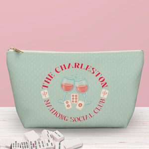 Mahjong Club Pouch Gift Idea Mahjong Friend Makeup Bag For Mahjong Social Club Tile Storage Mahjong Game Night Essential Travel Bag Gift Mom