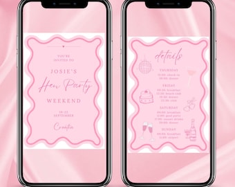 Hen party / bachelorette invite template
