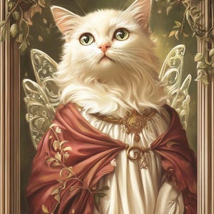 Custom Renaissance Pet Portrait from Photo Royal Cat Painting Regal Dog Portraits Pet Wall Art Pet Memorial Gift for Cat Lover Wall Decor