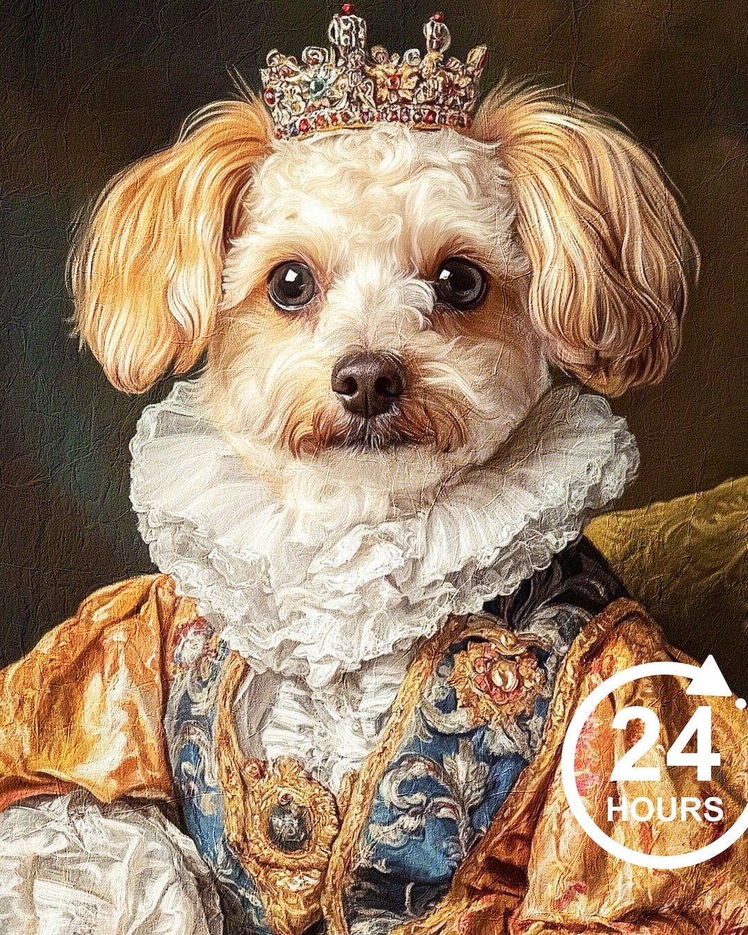 Royal Dog Portrait Custom Renaissance Dog Painting Funny Canvas Royal ...
