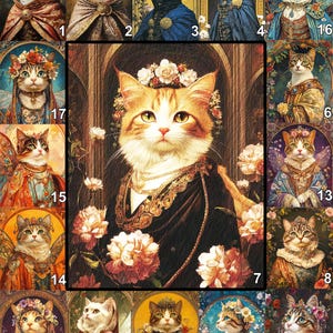 Custom Royal Pet Portrait from Photo Renaissance Cat Painting Regal Dog Portraits Pet Wall Art Pet Memorial Gift for Cat Lover Wall Decor