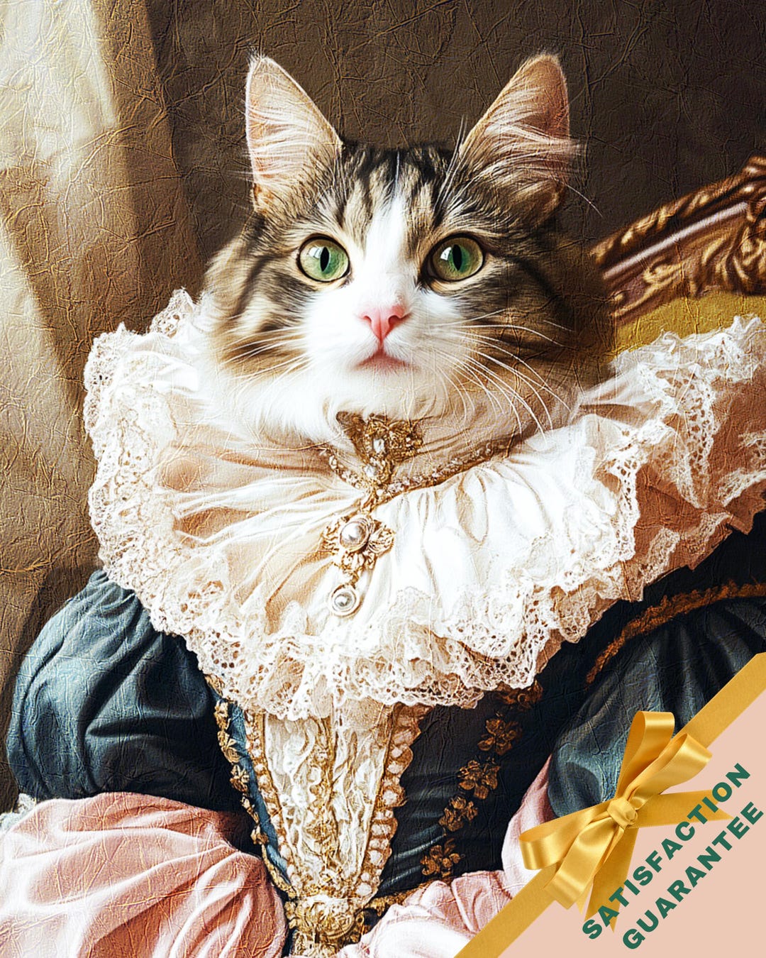 Royal Cat Portrait Renaissance Pet Painting Custom Regal Cat Portraits ...
