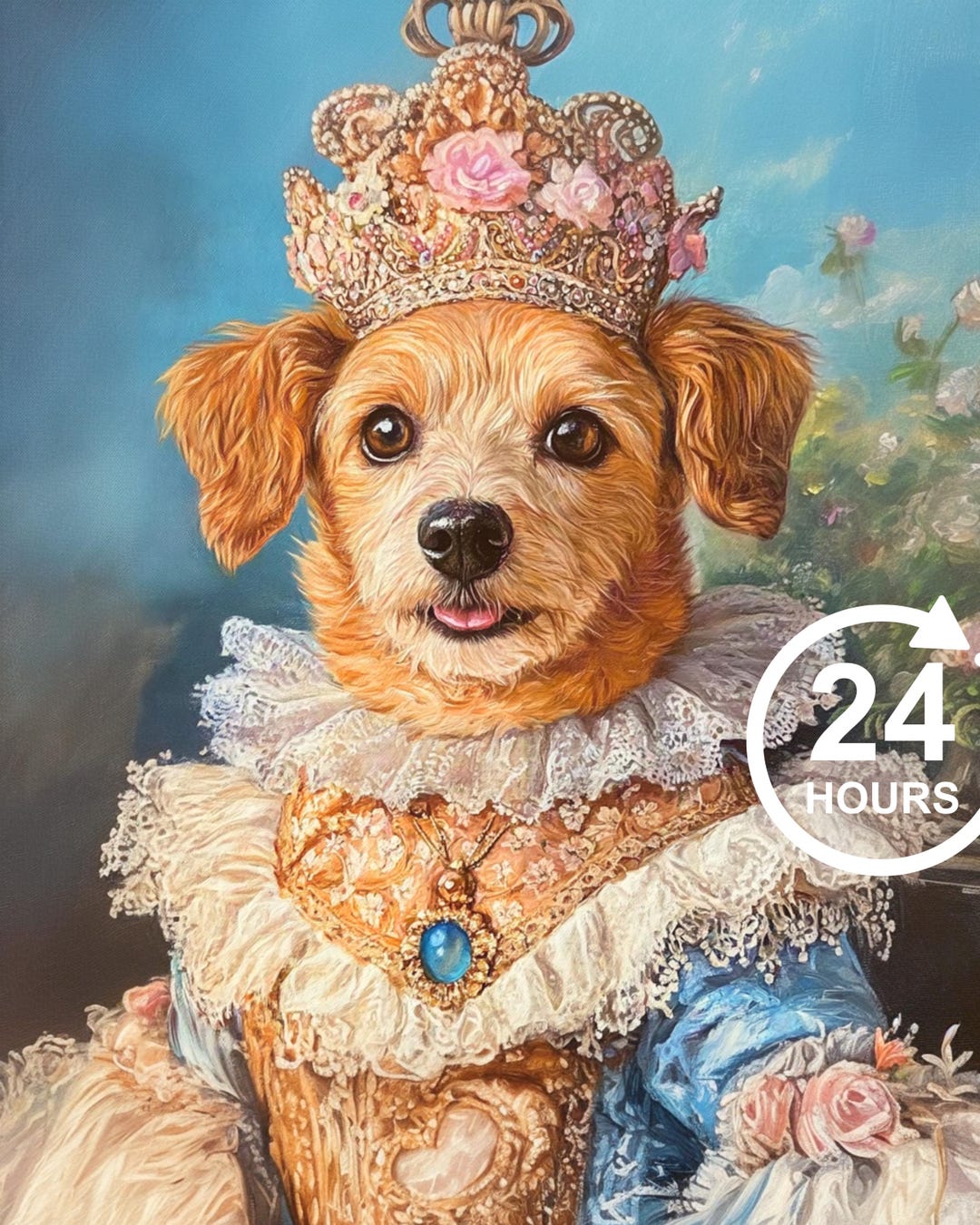 Royal Dog Portrait Custom Renaissance Dog Paintings Funny Canvas Royal ...
