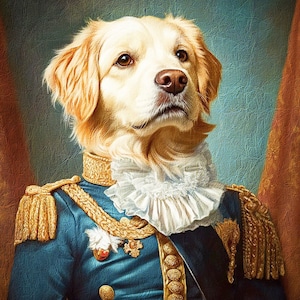 Royal Pet Portrait Custom Renaissance Dog Painting Funny Canvas Royal Cat Painting Pet Memorial Gift For Dog Lover Pet Art Christmas Gift