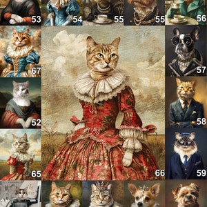 Retrato de gato princesa da foto, retrato de animal de estimação real, retrato de gato real, presente para amante de cães, presente para amantes de gatos, pintura de cachorro, presente memorial para animais de estimação