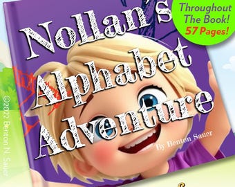 Personalized Alphabet Book For Kids, Custom Name Story Book For Child, Keepsake Gift For Toddler