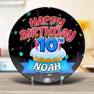 Happy Birthday Personalized Plate, Kids Birthday Plate, First Birthday, Plate for Boys, Plate For Girls