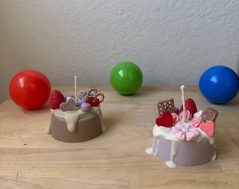 Handmade Soy Wax Cake Candle: Customizable Decorative Candle