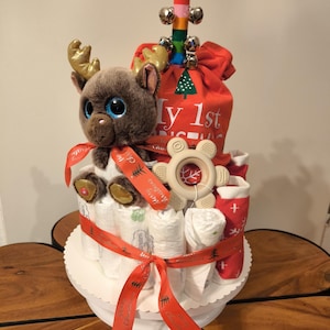diaper cake Christmas baby gift
