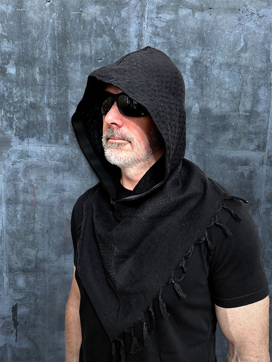Shemagh Cotton Hood -outdoor, Desert, Festival - Made in USA
