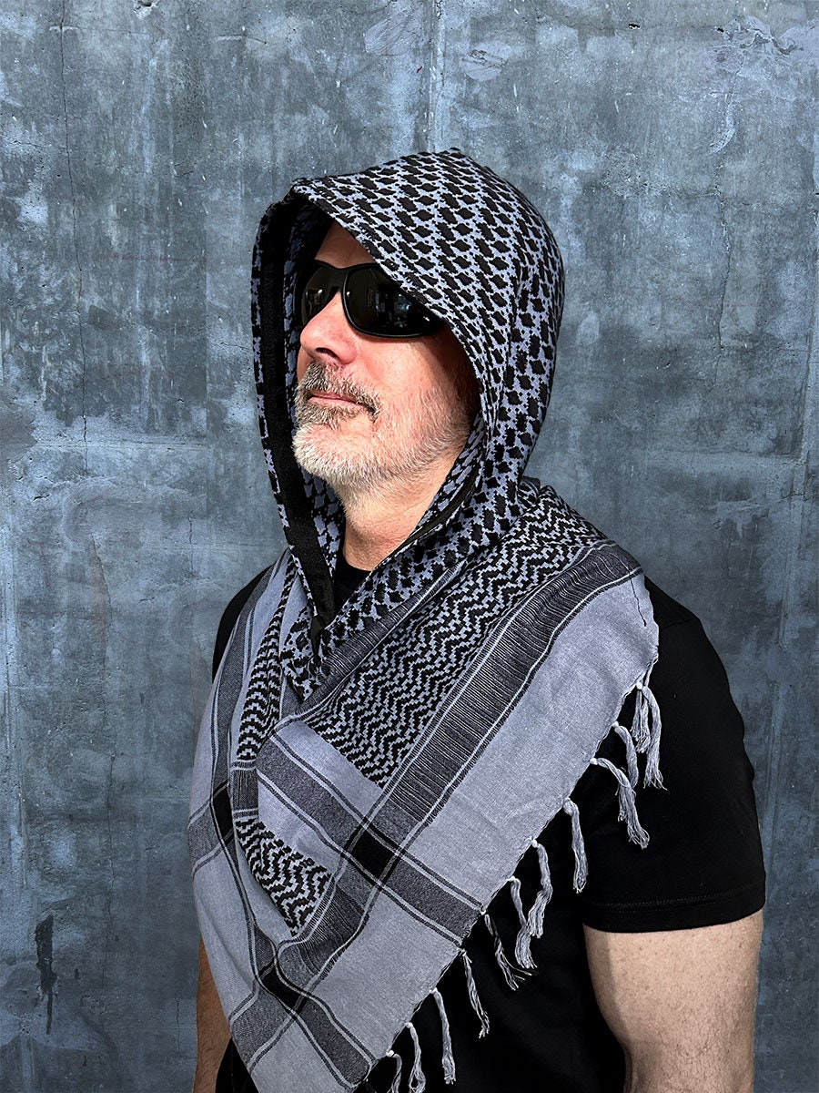 Shemagh Cotton Hood -outdoor, Desert, Festival - Made in USA