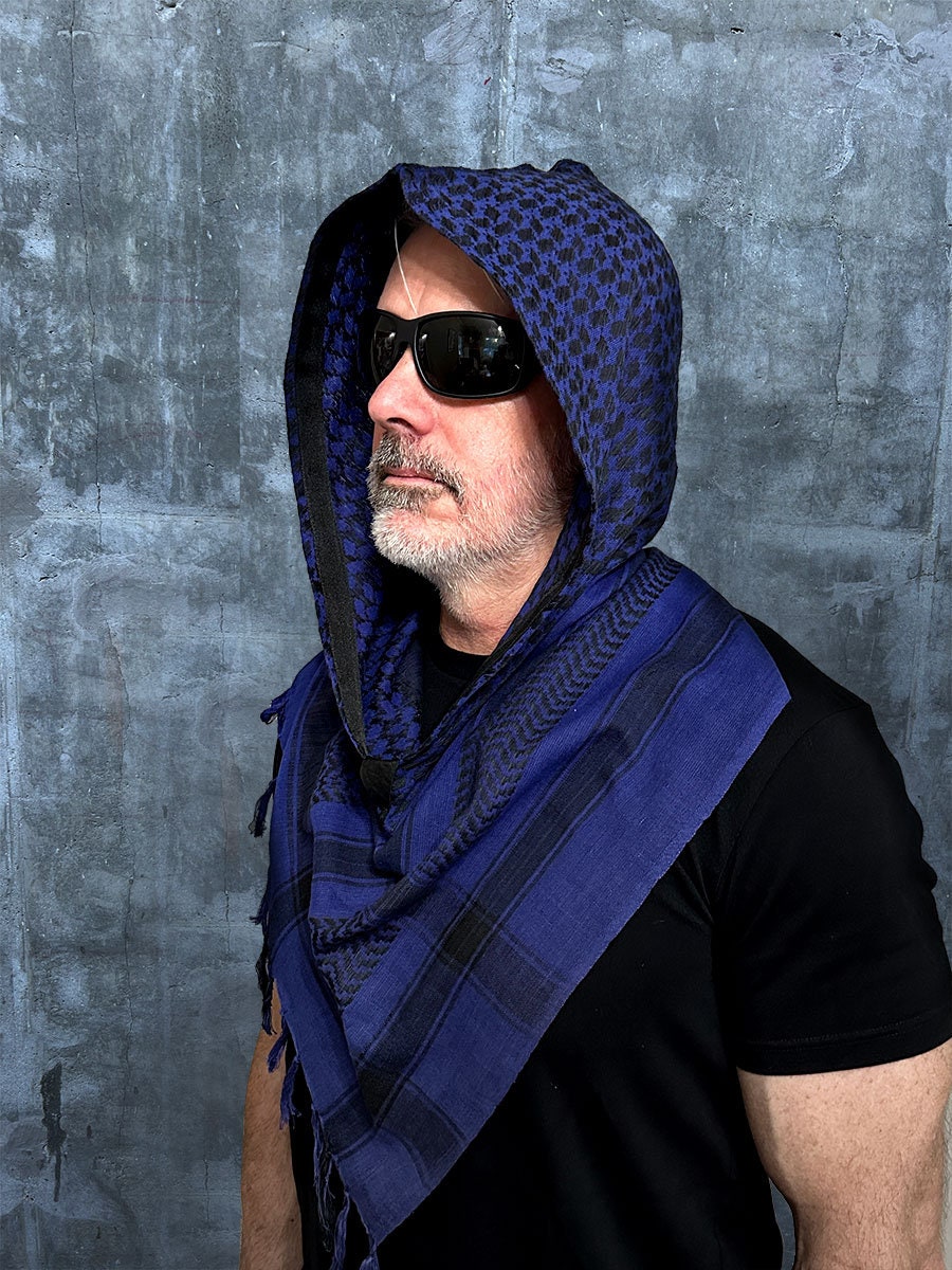 Shemagh Cotton Hood -outdoor, Desert, Festival - Made in USA