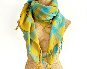 Cotton Shemagh Scarf: Tactical Army Style, Heavy Duty (44x44)