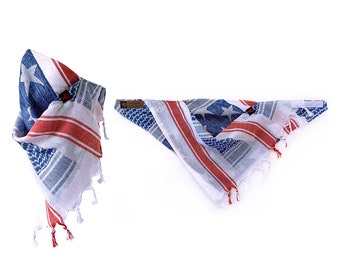 American Flag Shemagh: Cotton Tactical Face Mask, Beard-Friendly (Made In USA)