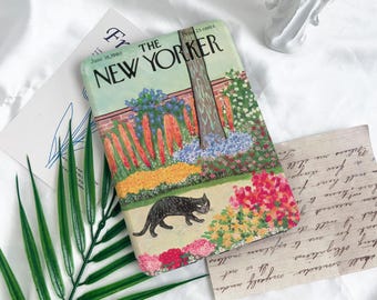 New Yorker Cat 2024 Colorsoft Strap Kindle case Paperwhite Kindle case,Kindle/Paperwhite 10/11th 6&#39;&#39; 6.8&#39;&#39; Auto Wake/Sleep customization