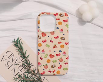 Fruit Party Hard Phone Case For iPhone 17 iphone 16 15 14 13 12 11 iPhone Pro/Pro max iPhone XR XS Max Mini iPhone 16e,Customized Gift