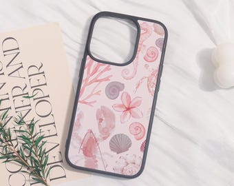 Pink Shell Coral Soft Phone Case For iphone 17 iphone 16 15 14 13 12 11 iPhone Pro/Pro max iPhone XR XS Max Mini iPhone 16e,Customized Gift