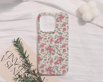 Pink Flowers Hard Phone Case For iPhone 17 iphone 16 15 14 13 12 11 iPhone Pro/Pro max iPhone XR XS Max Mini iPhone 16e,Customized Gift