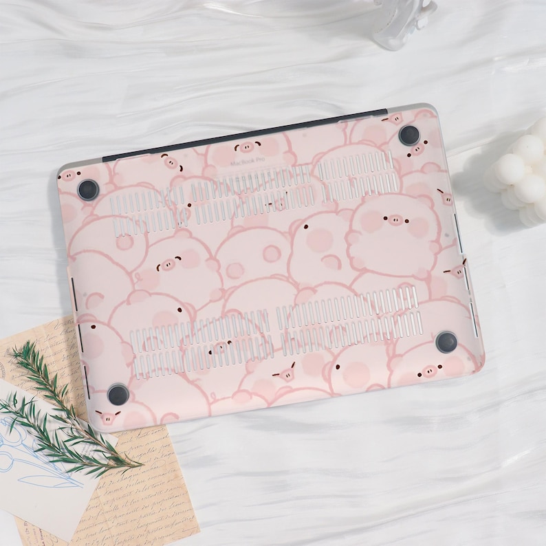 Repetaing Pattern Shells Pig Pink Hard Matte MacBook Case for MacBook Pro 16 15 14 13,air 13 14 ...
