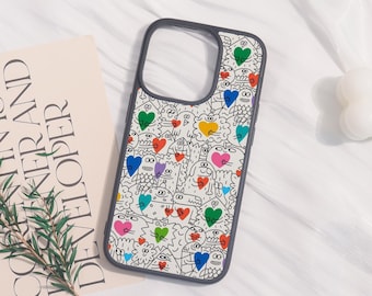 Colorful Heart Soft Phone Case For iphone 17 iphone 16 15 14 13 12 11 iPhone Pro/Pro max iPhone XR XS Max Mini iPhone 16e,Customized Gift