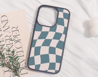 Distorted Grid Blue Soft Phone Case For iphone 17 iphone 16 15 14 13 12 11 iPhone Pro/Pro max iPhone XS Max Mini iPhone 16e,Customized Gift