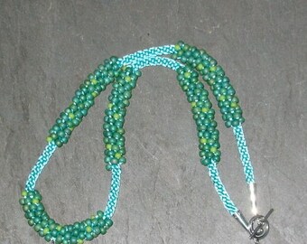 Valencia Kumihimo Beaded Necklace