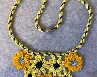 Ukraine Sunflower Necklace