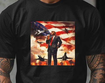 Camicia Trump Victory, Tshirt unisex cool, T-shirt grafica alla moda, Camicia Trump, Tshirt politica