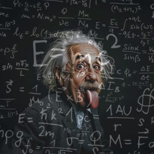 Albert Einstein,Einstein Art,Scientist Portrait,Genius Art,Albert Einstein Tongue,Famous Scientists,Physics Artwork,Educational Art,