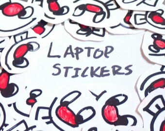 5 Small Big Nose Company Logo Laptop Stickers! Heavy Duty, Non-Waterproof!