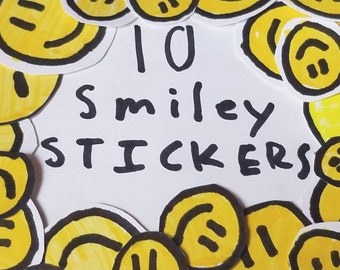 10 Smiley Stickers