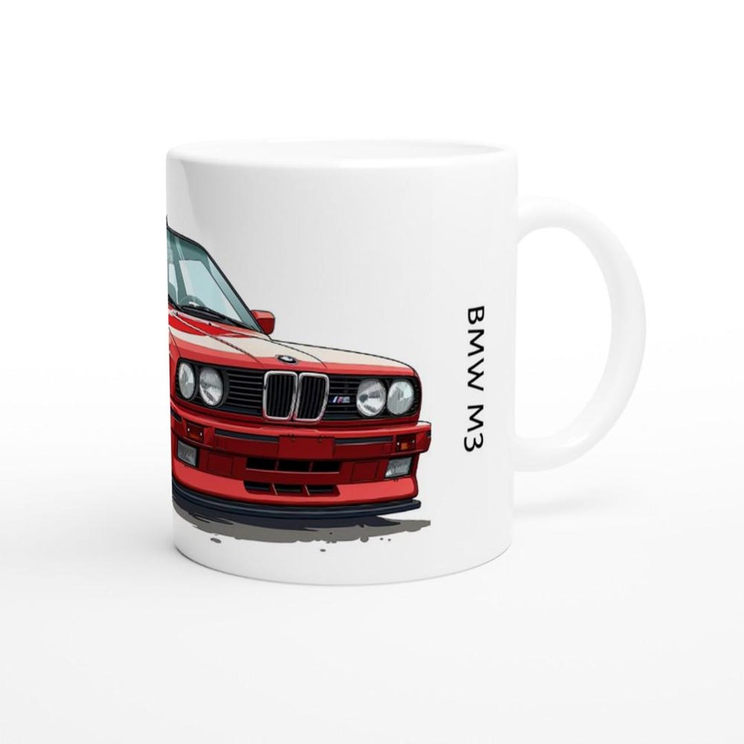 Red BMW E30 M3 Inspired Mug - Classic Car Enthusiast Gift, Automotive ...