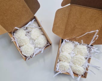 Handmade Peony Flower Wax Melts: Vegan Soy, Sheer Magnolia & Cashmeran