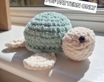 Haakpatroon schildpad pdf – amigurumi zeeschildpad DIY plushie-tutorial – direct downloaden, geschikt voor beginners