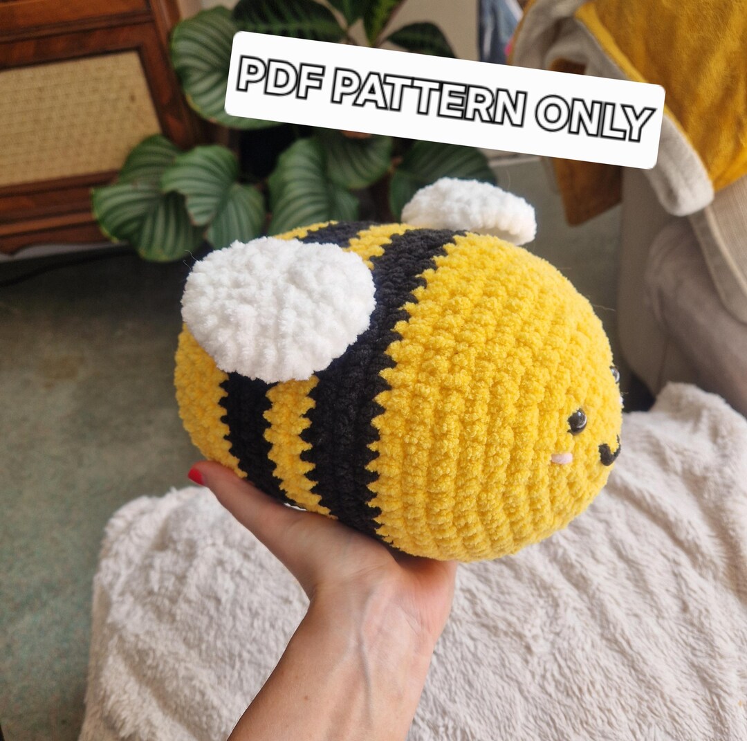 Giant Bee Crochet Pattern PDF – Amigurumi Plushie Tutorial, DIY Stuffed ...