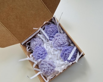 Highly Scented White Tea & Lavender Wax Melts Strong Wax Melts 100% Vegan Soy Wax Unique Wax Melts Handmade Lavender Peony Flower Melts