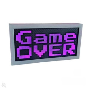 Game over Led sign, gaming room lamp