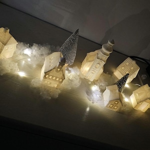 Light houses lights house tealight house Christmas Christmas village