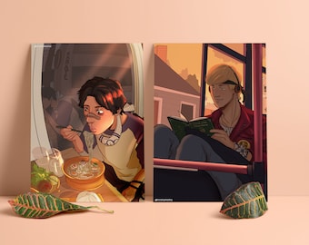 Prints A5 Daniel LaRusso and Johnny Lawrence