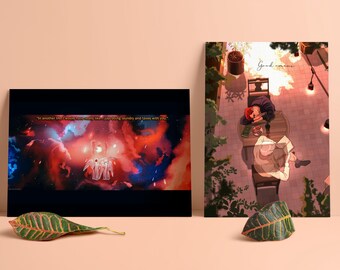 Prints A5 Buenos Presagios CrowleyxAziraphale Ineffable Husbands Aziracrow